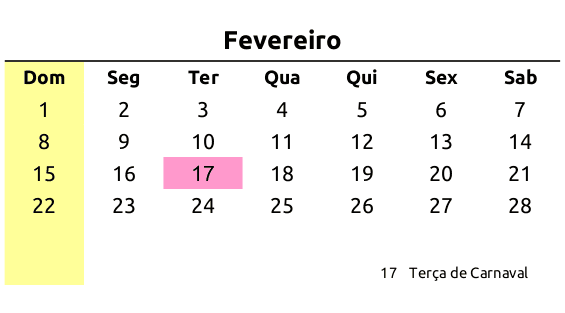 calend&aacute;rio 2026 janeiro feriados imprimir a4